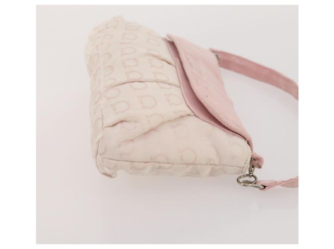 Borsa Salvatore Ferragamo in Nylon e Pelle 2 Set Bianco Rosa Auth BA13059 - vista 12