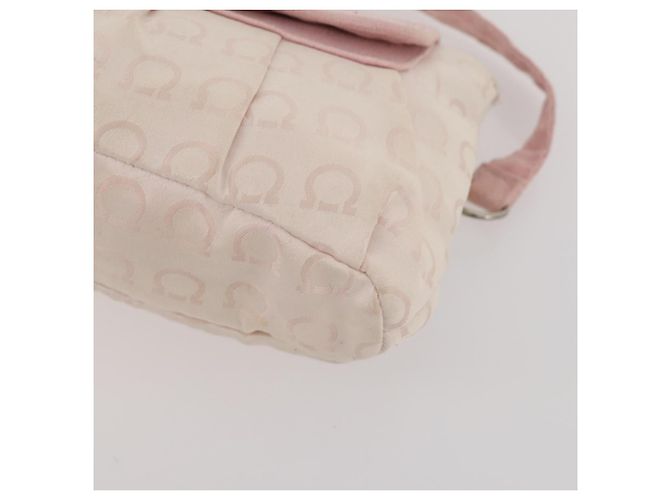 Borsa Salvatore Ferragamo in Nylon e Pelle 2 Set Bianco Rosa Auth BA13059 - vista 16