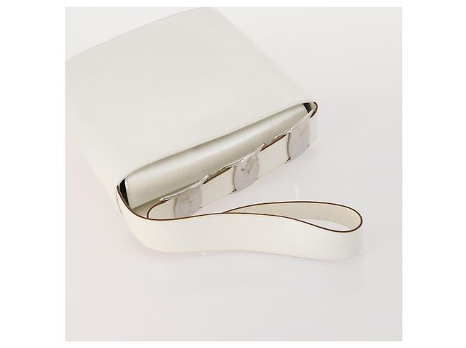 Borsa Salvatore Ferragamo in Nylon e Pelle 2 Set Bianco Rosa Auth BA13059 - vista 5