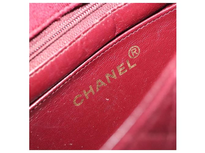CHANEL Matelasse Chain Shoulder Bag Cotton Bordeaux Gold CC Auth 171294 D'oro Bordò - vista 20