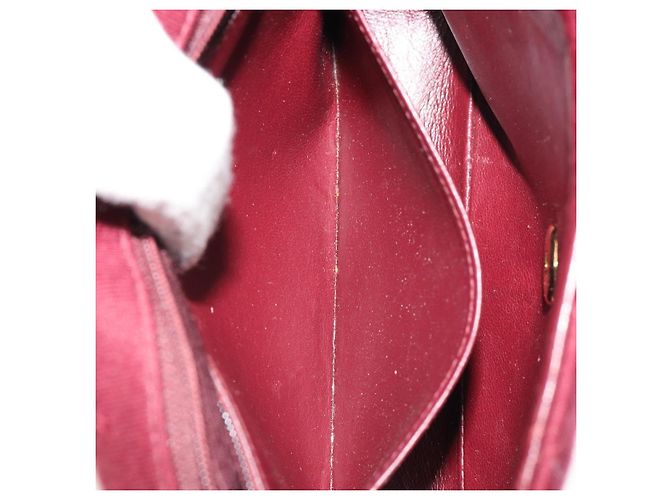 CHANEL Matelasse Chain Shoulder Bag Cotton Bordeaux Gold CC Auth 171294 D'oro Bordò - vista 25