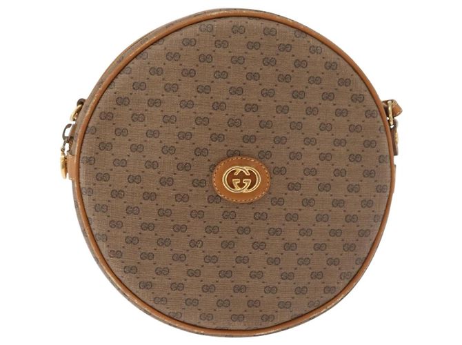 GUCCI Micro GG Supreme Schultertasche PVC Beige Gold Auth BA13154 Golden - Ansicht 13