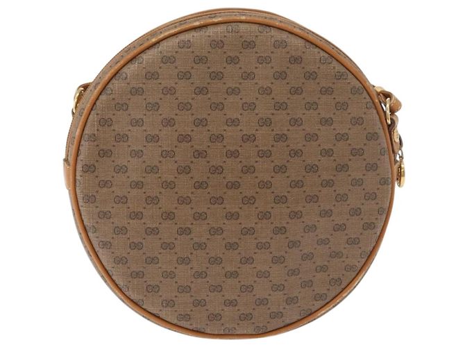 GUCCI Micro GG Supreme Schultertasche PVC Beige Gold Auth BA13154 Golden - Ansicht 2