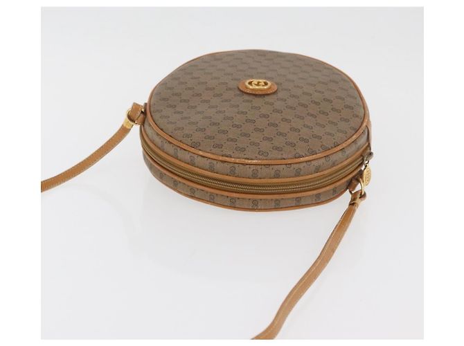 GUCCI Micro GG Supreme Schultertasche PVC Beige Gold Auth BA13154 Golden - Ansicht 6