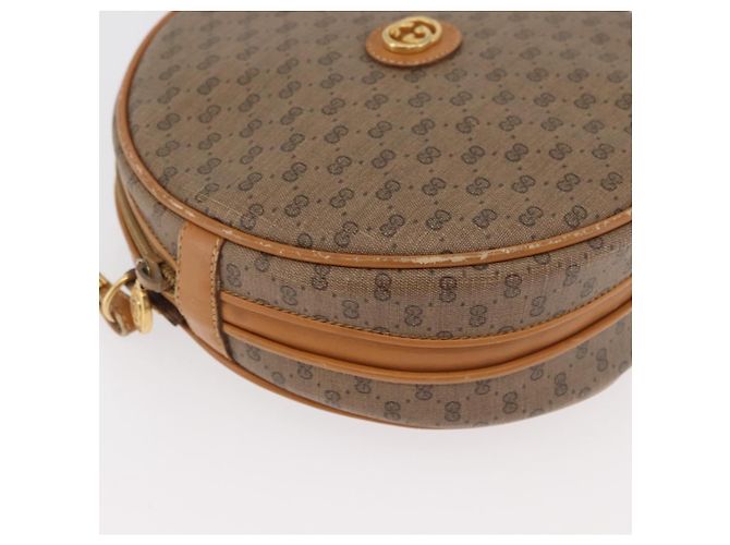 GUCCI Micro GG Supreme Schultertasche PVC Beige Gold Auth BA13154 Golden - Ansicht 9