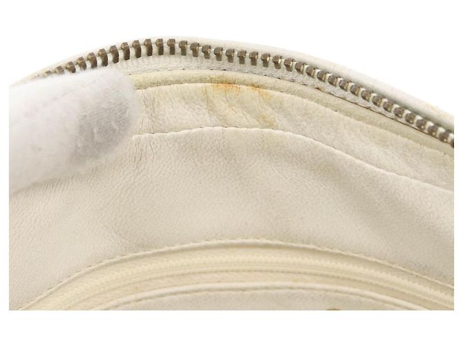 CHANEL Matelasse Chain Shoulder Bag Pelle Vernice Avorio Oro CC Auth BA13017 D'oro Crudo - vista 9