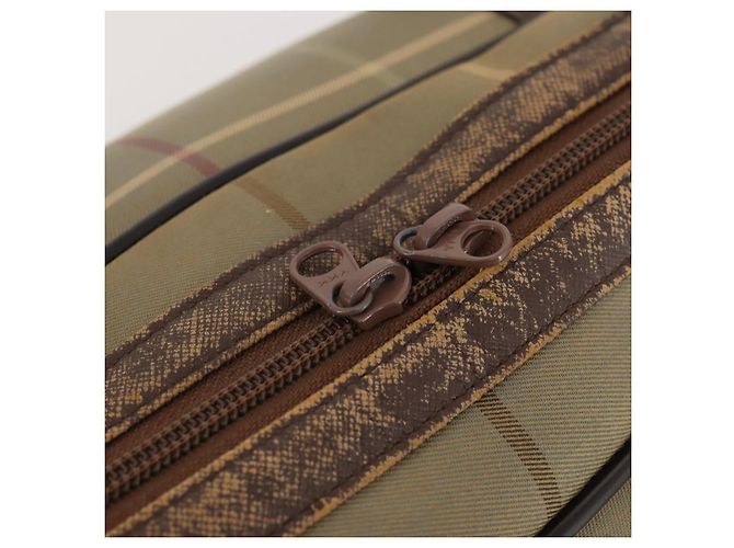 Borsa Boston Burberrys Nova Check in tela beige e oro Auth 180086 D'oro - vista 10
