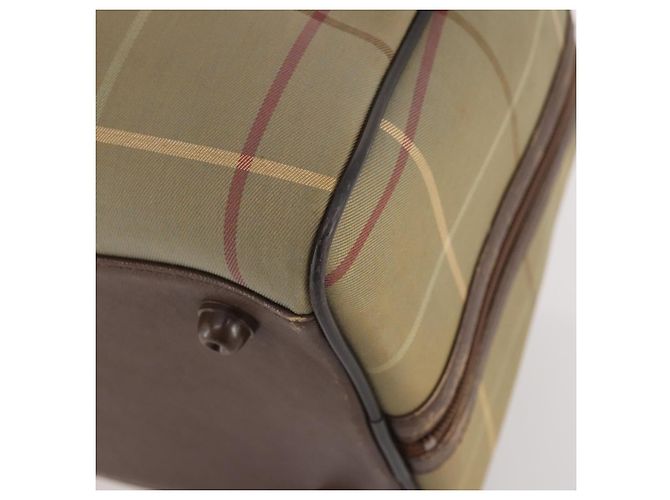 Borsa Boston Burberrys Nova Check in tela beige e oro Auth 180086 D'oro - vista 15