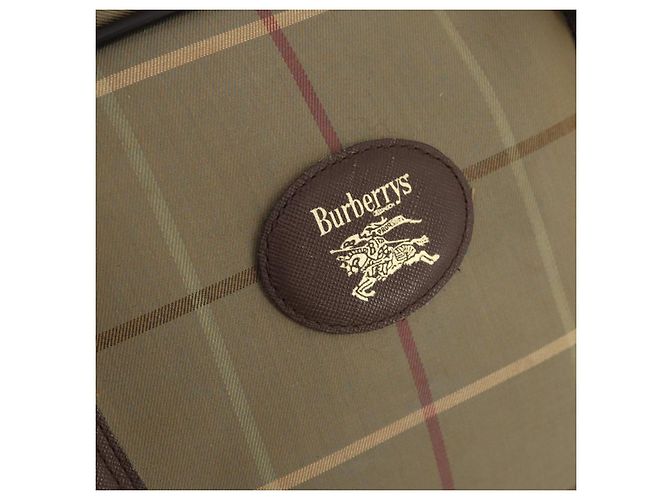 Borsa Boston Burberrys Nova Check in tela beige e oro Auth 180086 D'oro - vista 17