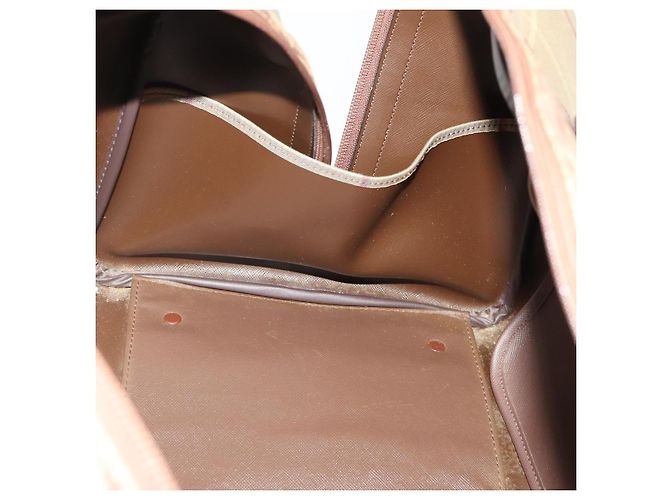 Borsa Boston Burberrys Nova Check in tela beige e oro Auth 180086 D'oro - vista 18