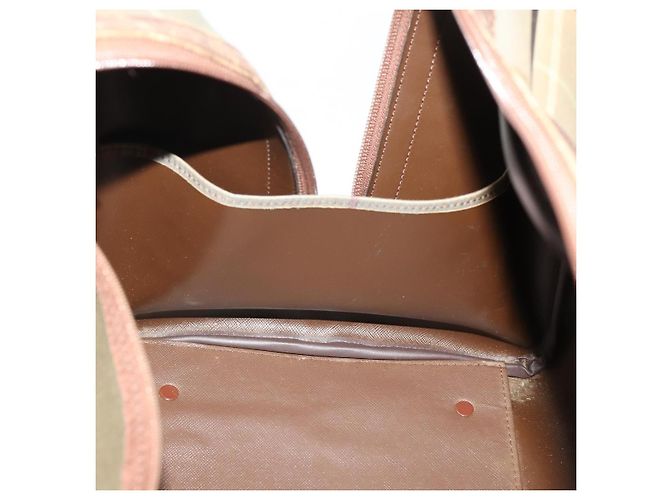 Borsa Boston Burberrys Nova Check in tela beige e oro Auth 180086 D'oro - vista 19