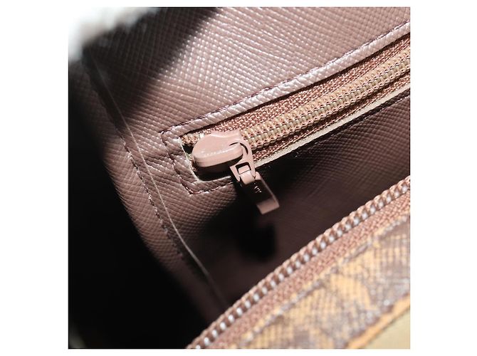 Borsa Boston Burberrys Nova Check in tela beige e oro Auth 180086 D'oro - vista 20