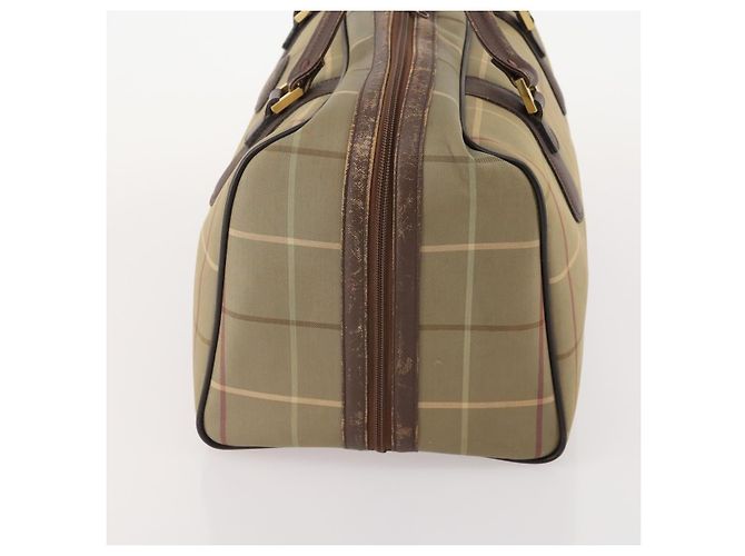 Borsa Boston Burberrys Nova Check in tela beige e oro Auth 180086 D'oro - vista 3