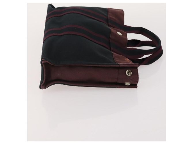 Hermès BORSA HERMES Her Line in tela 4 Set Rosso Nero Auth BA13063 - vista 10