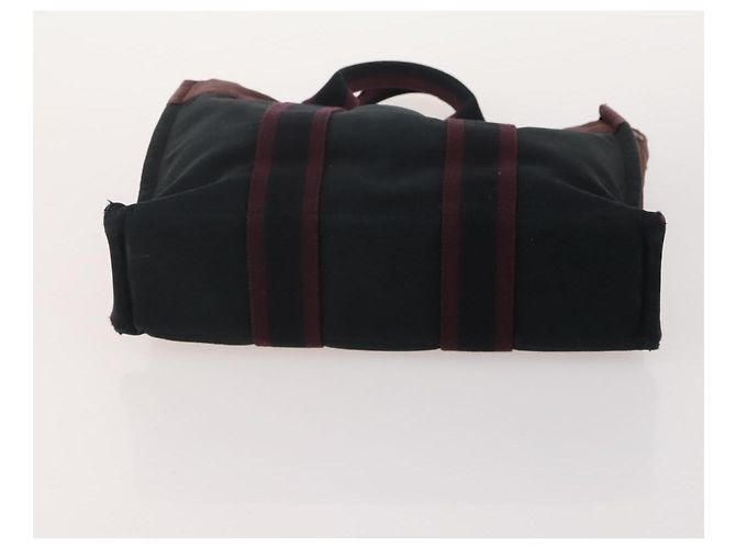Hermès BORSA HERMES Her Line in tela 4 Set Rosso Nero Auth BA13063 - vista 12