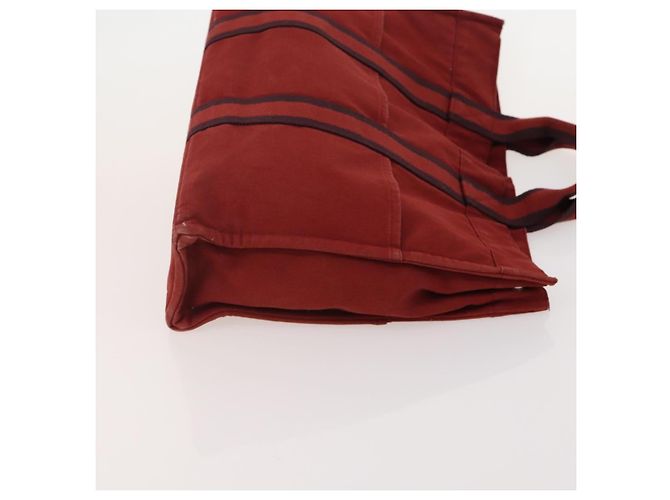 Hermès BORSA HERMES Her Line in tela 4 Set Rosso Nero Auth BA13063 - vista 16
