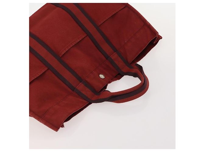 Hermès BORSA HERMES Her Line in tela 4 Set Rosso Nero Auth BA13063 - vista 17