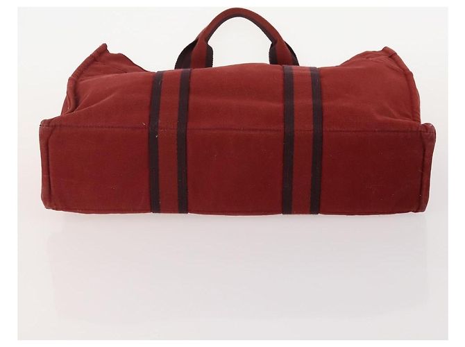 Hermès BORSA HERMES Her Line in tela 4 Set Rosso Nero Auth BA13063 - vista 18