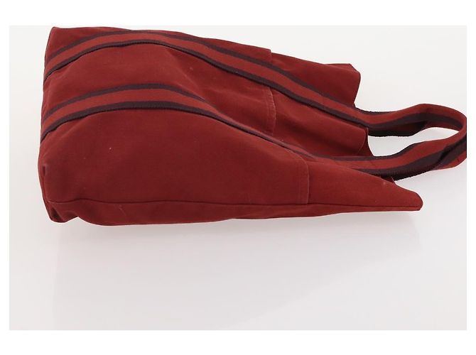 Hermès BORSA HERMES Her Line in tela 4 Set Rosso Nero Auth BA13063 - vista 22