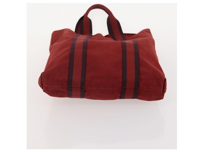 Hermès BORSA HERMES Her Line in tela 4 Set Rosso Nero Auth BA13063 - vista 24