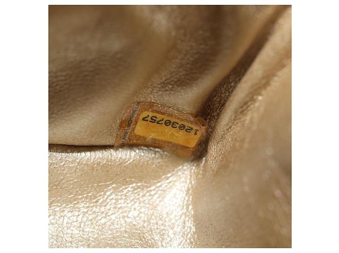 CHANEL Matelasse 2.55 Pouch Pelle Oro CC Auth 181679SM D'oro - vista 12