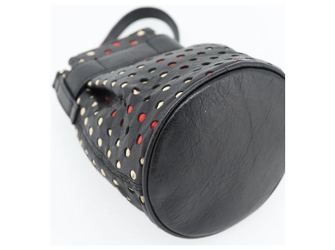 Pochette Vivienne Westwood in pelle nera e argento Auth 181785A Nero - vista 16