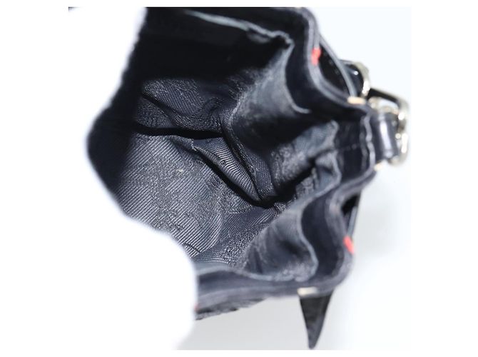 Pochette Vivienne Westwood in pelle nera e argento Auth 181785A Nero - vista 17