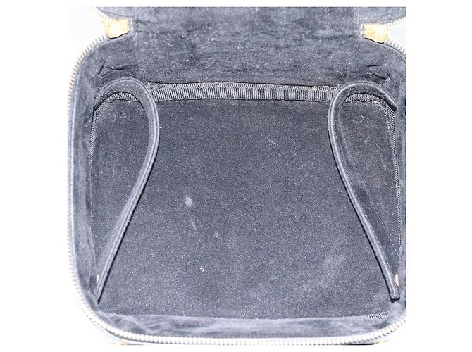 CHANEL COCO Mark Vanity Hand Bag Patent leather Black Gold CC Auth 181661 Schwarz Golden - Ansicht 9