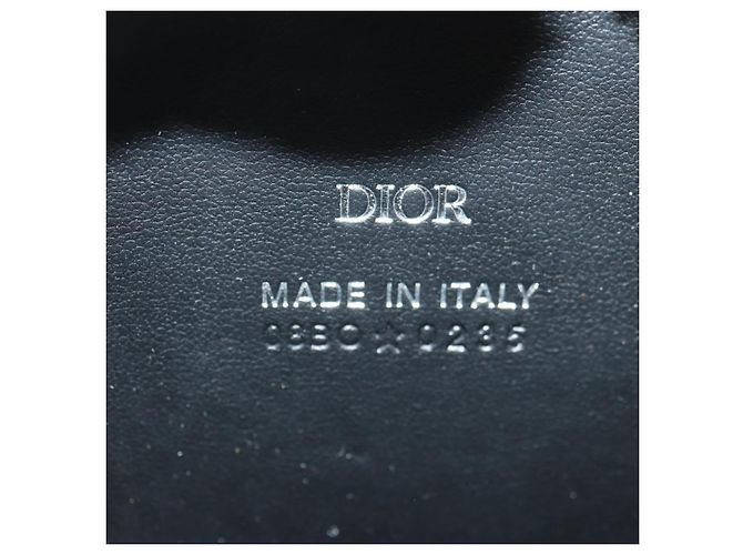 Pochette Portafoglio in Pelle Christian Dior Bobby Beige Argento Auth 181779SM - vista 11