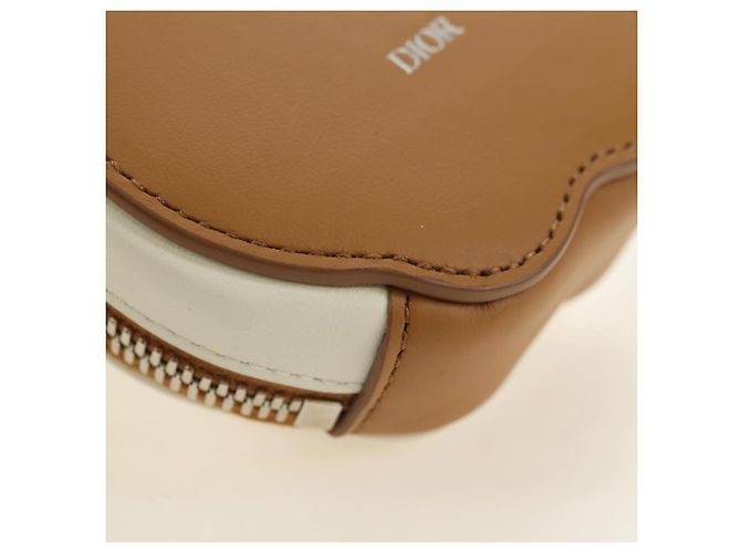 Pochette Portafoglio in Pelle Christian Dior Bobby Beige Argento Auth 181779SM - vista 18