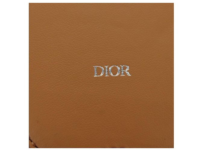 Pochette Portafoglio in Pelle Christian Dior Bobby Beige Argento Auth 181779SM - vista 6