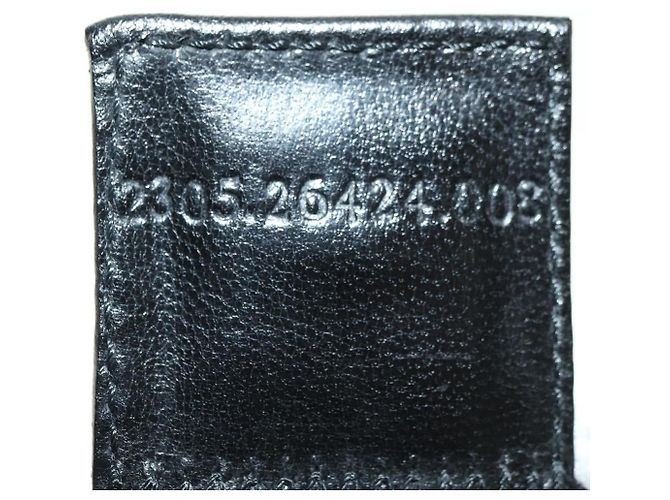 Borsa a tracolla FENDI Mamma Baguette in cotone nero e argento Auth 182029SAM - vista 12