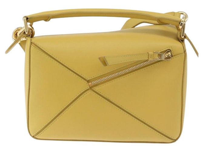 Bolsa LOEWE Puzzle Small Studio Ghibli Hin Spirited Away em couro Auth 167380SM Dourado Amarelo - vista 2