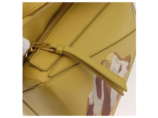 Bolsa LOEWE Puzzle Small Studio Ghibli Hin Spirited Away em couro Auth 167380SM Dourado Amarelo - vista 20