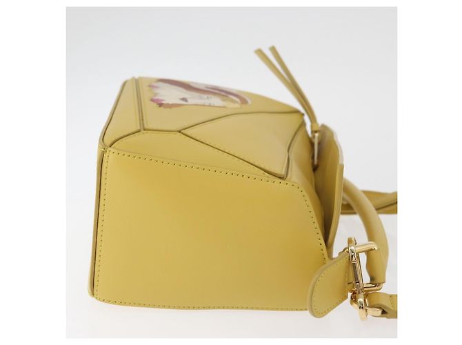 Bolsa LOEWE Puzzle Small Studio Ghibli Hin Spirited Away em couro Auth 167380SM Dourado Amarelo - vista 3