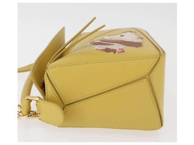 Bolsa LOEWE Puzzle Small Studio Ghibli Hin Spirited Away em couro Auth 167380SM Dourado Amarelo - vista 4
