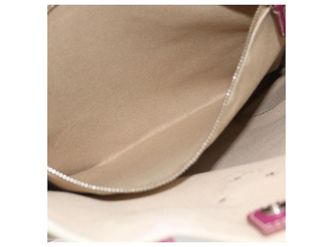 Borsa Tote PRADA in tela e pelle viola argento Auth am11680 Porpora - vista 11