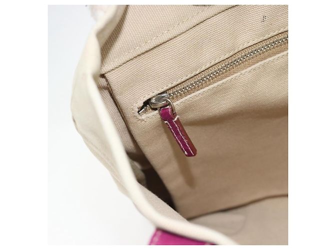 Borsa Tote PRADA in tela e pelle viola argento Auth am11680 Porpora - vista 21