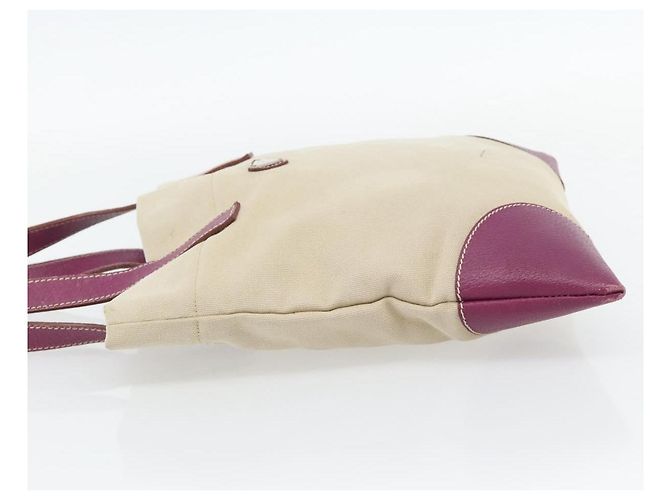 Borsa Tote PRADA in tela e pelle viola argento Auth am11680 Porpora - vista 3