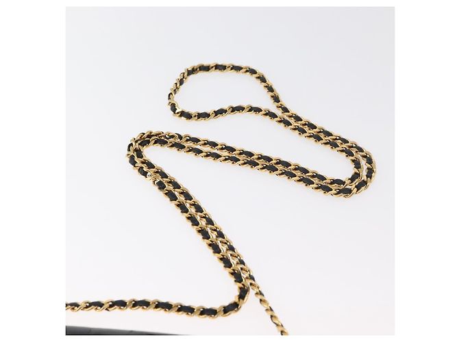 CHANEL COCO Mark Chain Shoulder Bag Patent leather Black Gold CC Auth 181676A Nero D'oro - vista 14
