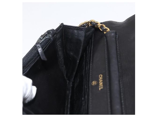 CHANEL COCO Mark Chain Shoulder Bag Patent leather Black Gold CC Auth 181676A Nero D'oro - vista 24