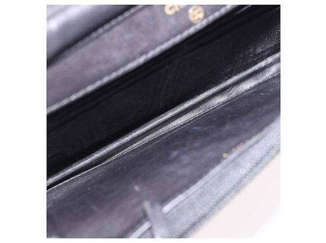 CHANEL COCO Mark Chain Shoulder Bag Patent leather Black Gold CC Auth 181676A Nero D'oro - vista 8