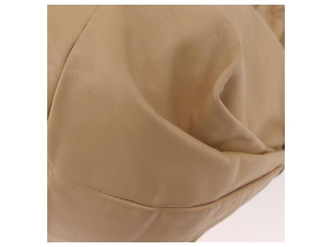 Borsa Salvatore Ferragamo Chain Vala in pelle beige oro Auth am11658A D'oro - vista 14
