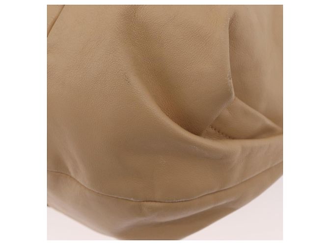 Borsa Salvatore Ferragamo Chain Vala in pelle beige oro Auth am11658A D'oro - vista 16