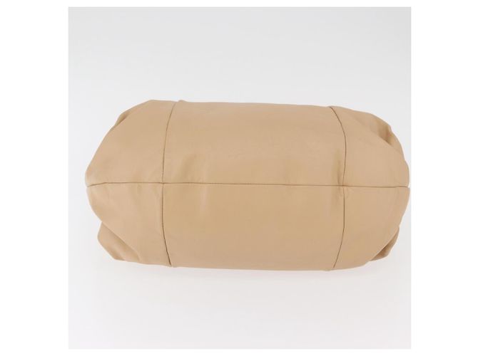 Borsa Salvatore Ferragamo Chain Vala in pelle beige oro Auth am11658A D'oro - vista 5