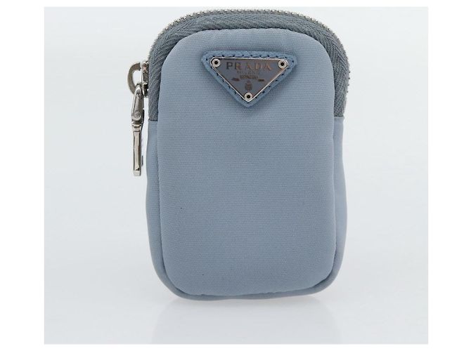PRADA Re-Edition Shoulder Bag Nylon Blue Silver Auth ka4501A Silvery - view 26