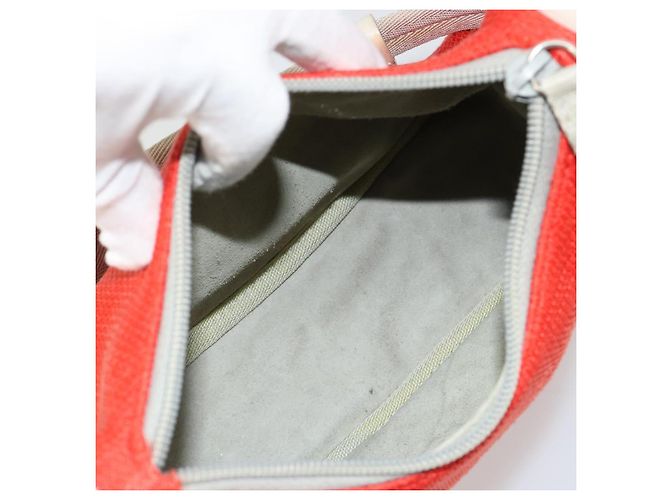 Borsa a tracolla PRADA Sports in tela Arancione Argento Auth 180921 - vista 10