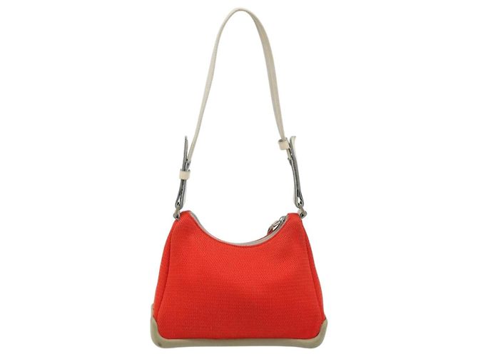 Borsa a tracolla PRADA Sports in tela Arancione Argento Auth 180921 - vista 2