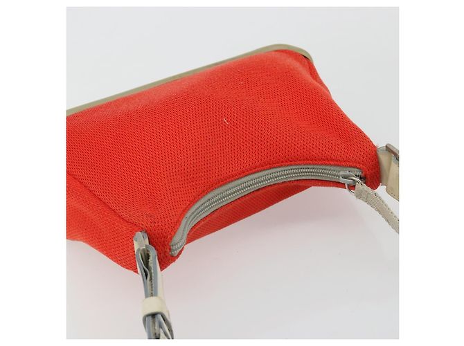 Borsa a tracolla PRADA Sports in tela Arancione Argento Auth 180921 - vista 6