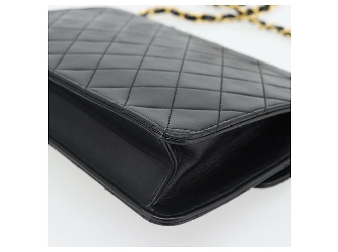 CHANEL Matelasse 23 Double Turn Lock Chain Lamb Skin 2way CC Auth 181941SAV Nero D'oro - vista 18